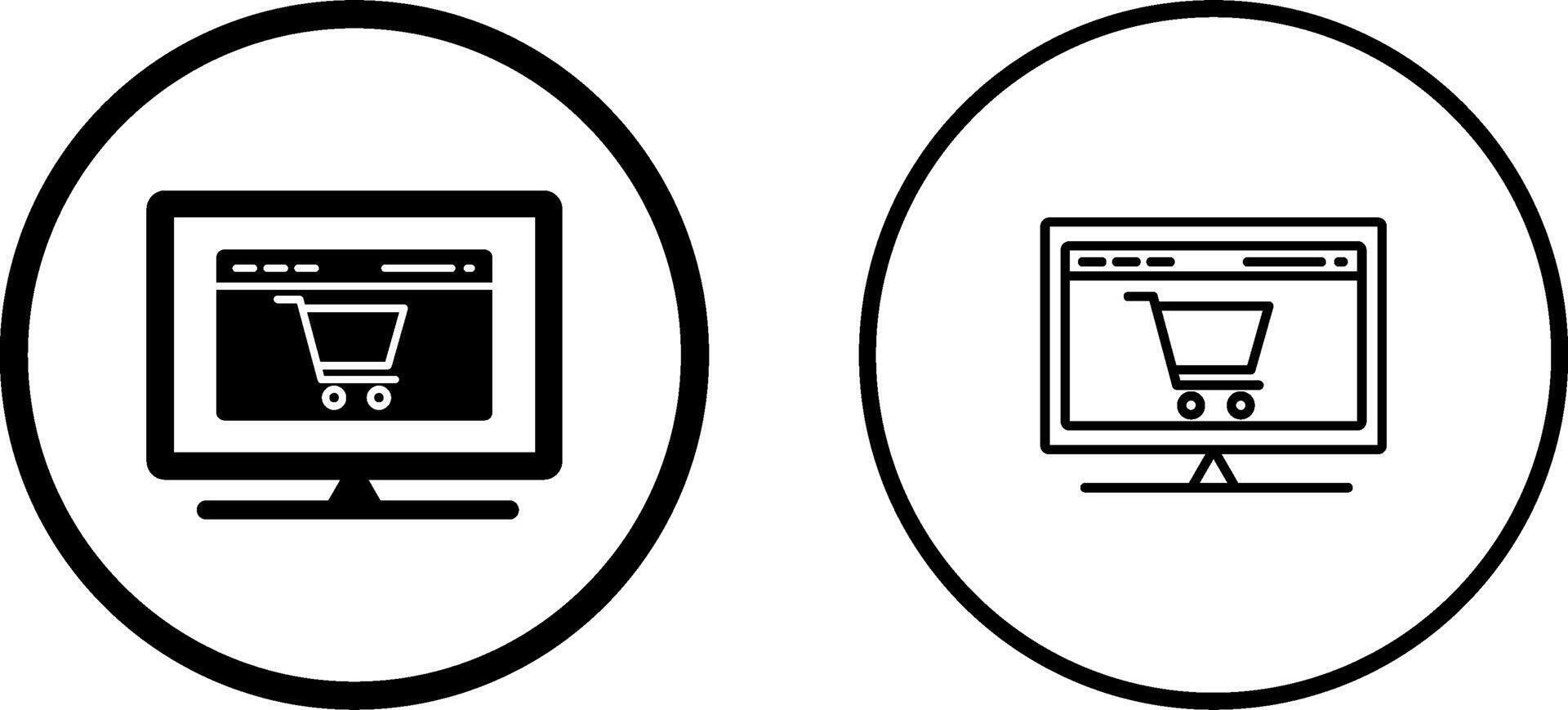 icône de vecteur de paramètres de commerce électronique