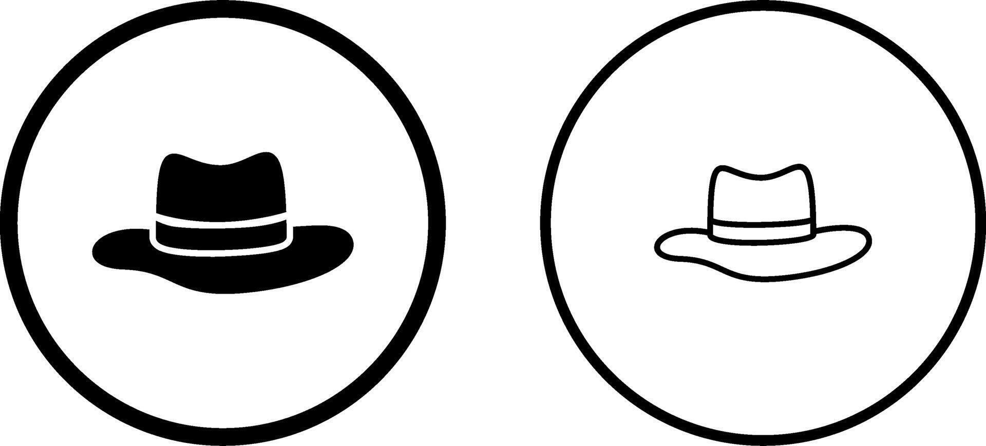 chapeau v vecteur icône