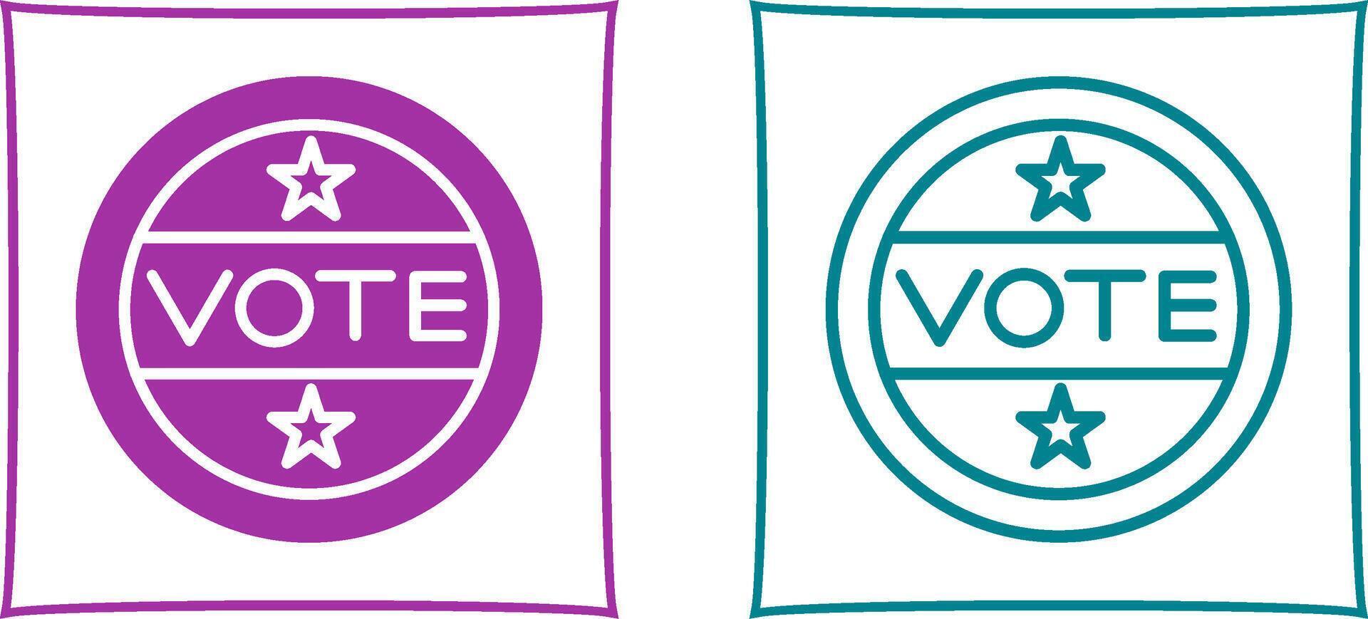 icône de vecteur d'autocollant de vote