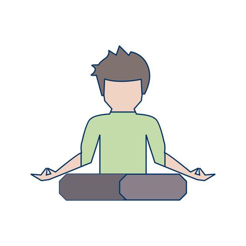 Illustration vectorielle de yoga icône vecteur