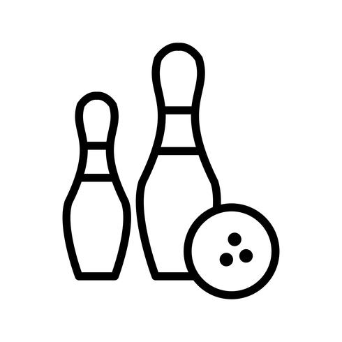 Bowling Icône Vector Illustration