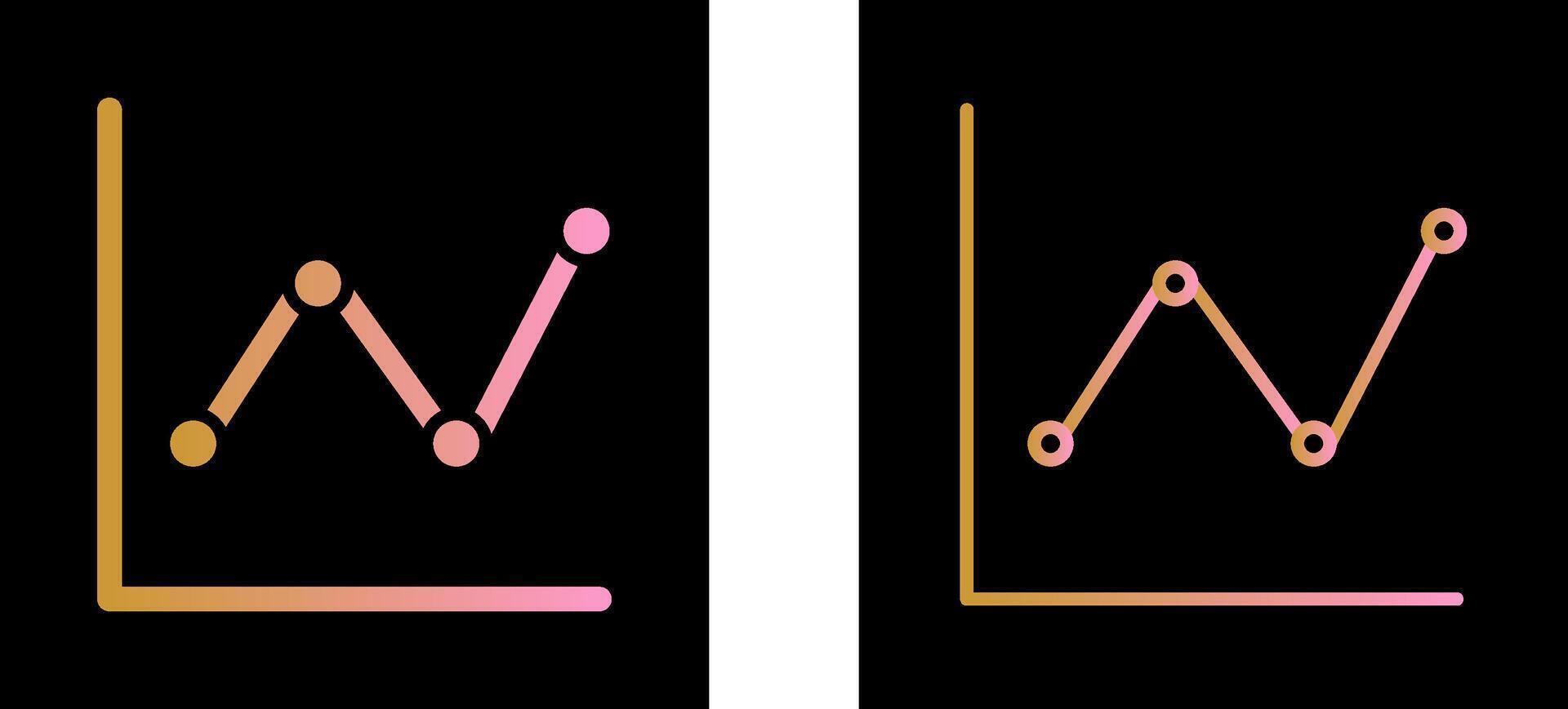 icône de vecteur de graphique en courbes