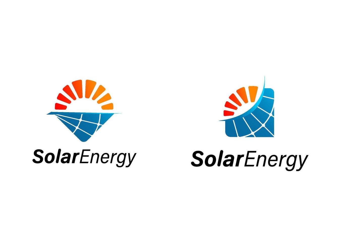 solaire panneau énergie logo conception. électrique énergie logo conception vecteur