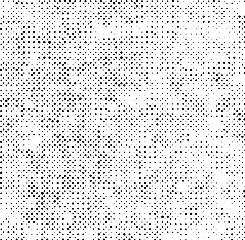 une noir et blanc à pois Contexte avec petit des points, une noir et blanc demi-teinte modèle avec points grunge texture, vecteur