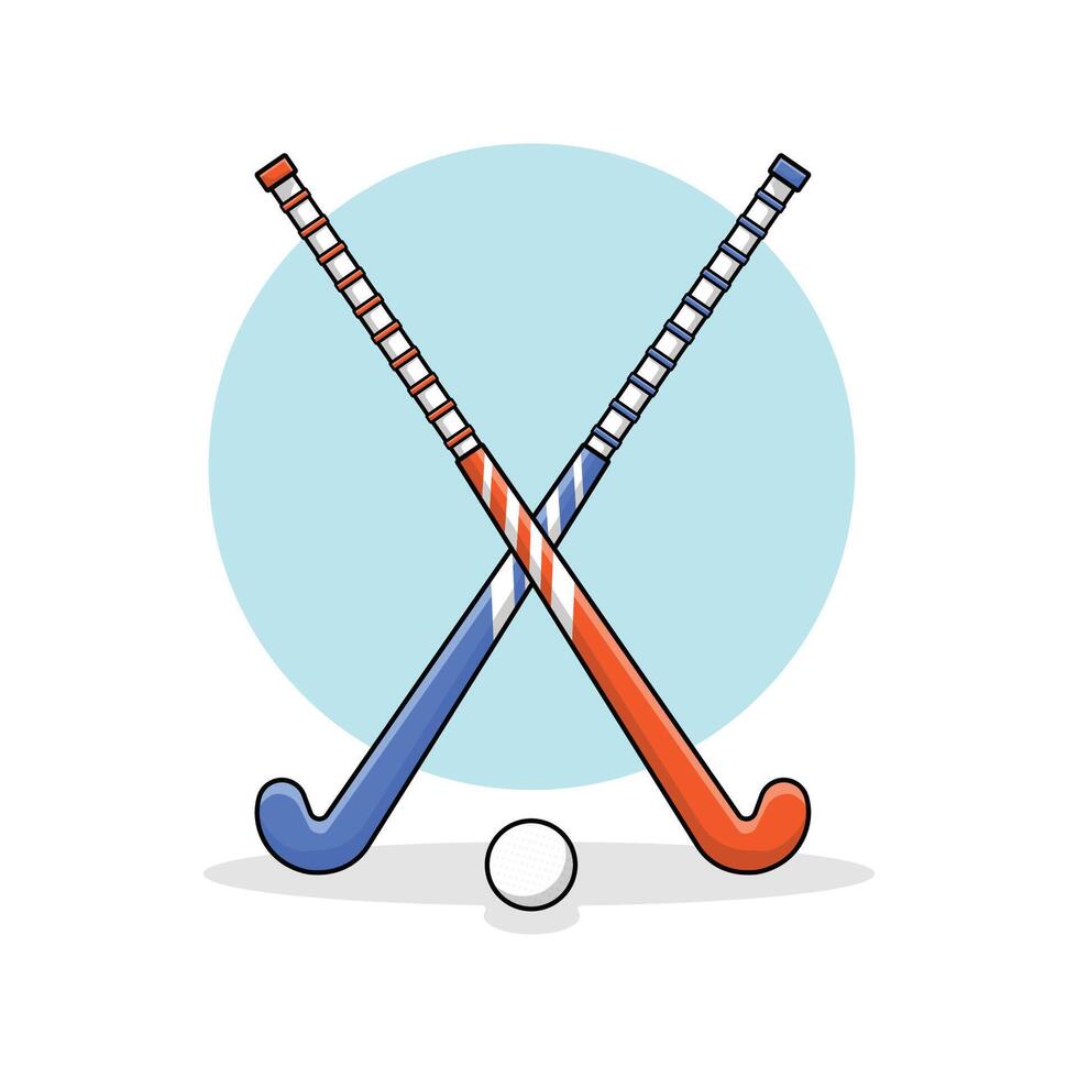 le hockey bâton et le hockey palet vecteur illustration. des sports le hockey concept conception