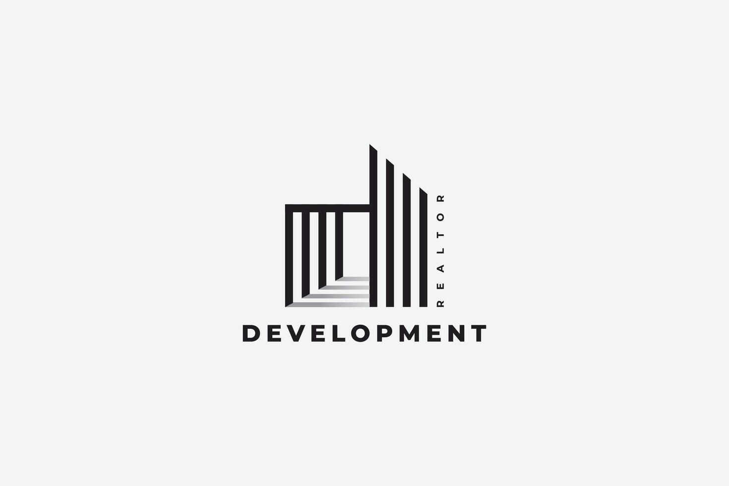 ré dernier développement logo, réel biens logo vecteur