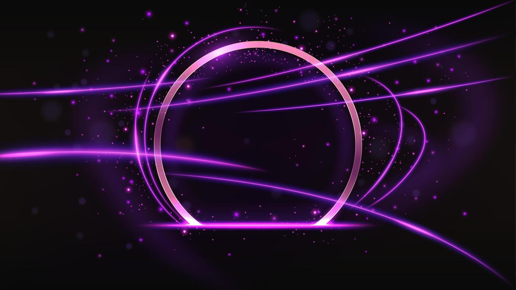 luxe violet bague lumière arrière-plan, vecteur illustration