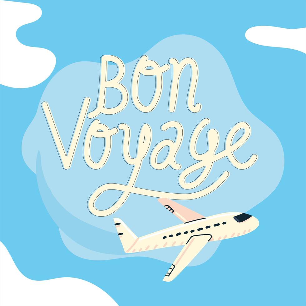 avion bon voyage tourisme vecteur