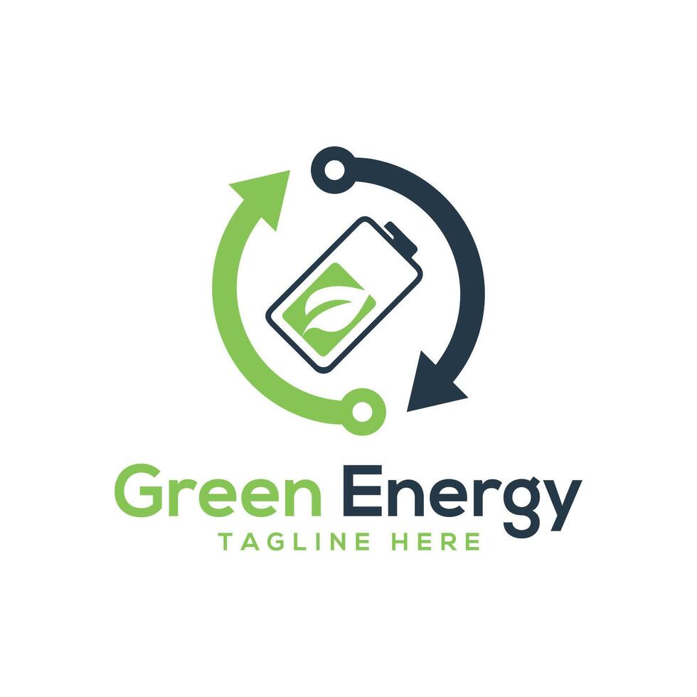 vert énergie Puissance épargnant logo Créatif moderne conception concept vecteur modèle
