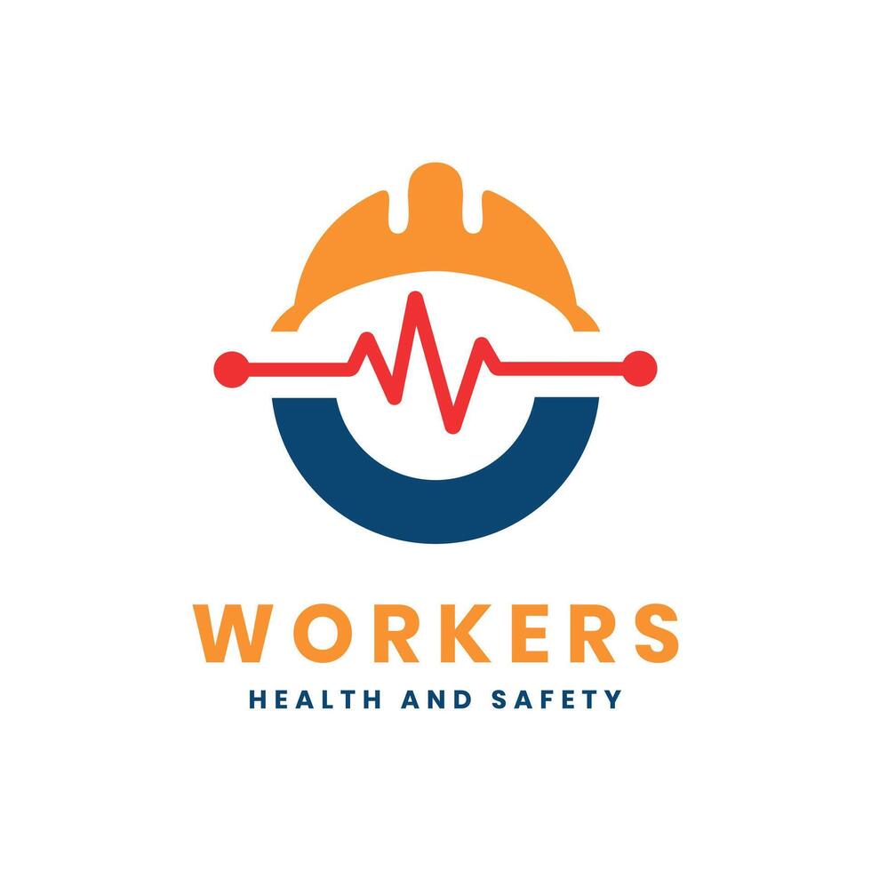 ouvriers santé et sécurité logo signe Créatif moderne conception concept vecteur concept