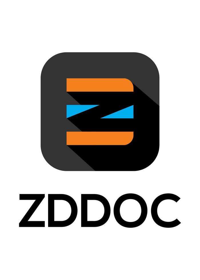 initiale zd doc idée vecteur logo conception