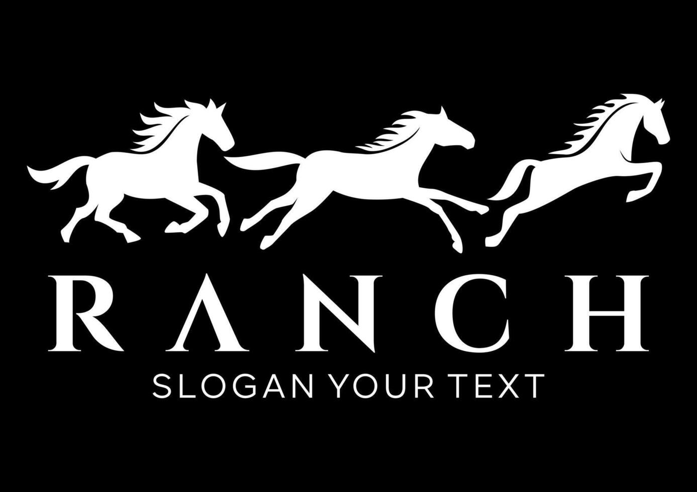 ranch cheval idée vecteur logo conception