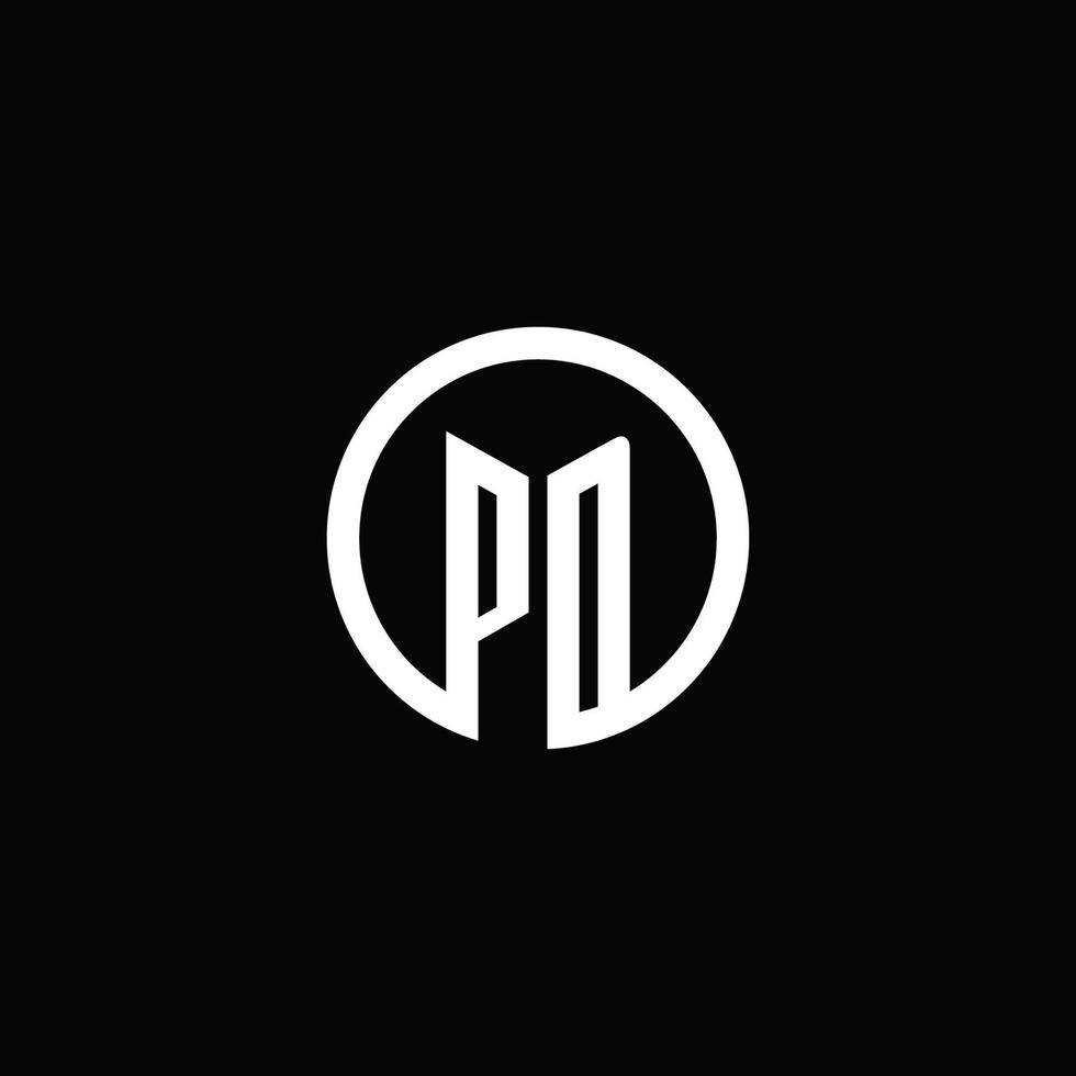 logo monogramme pd isolé avec un cercle tournant vecteur