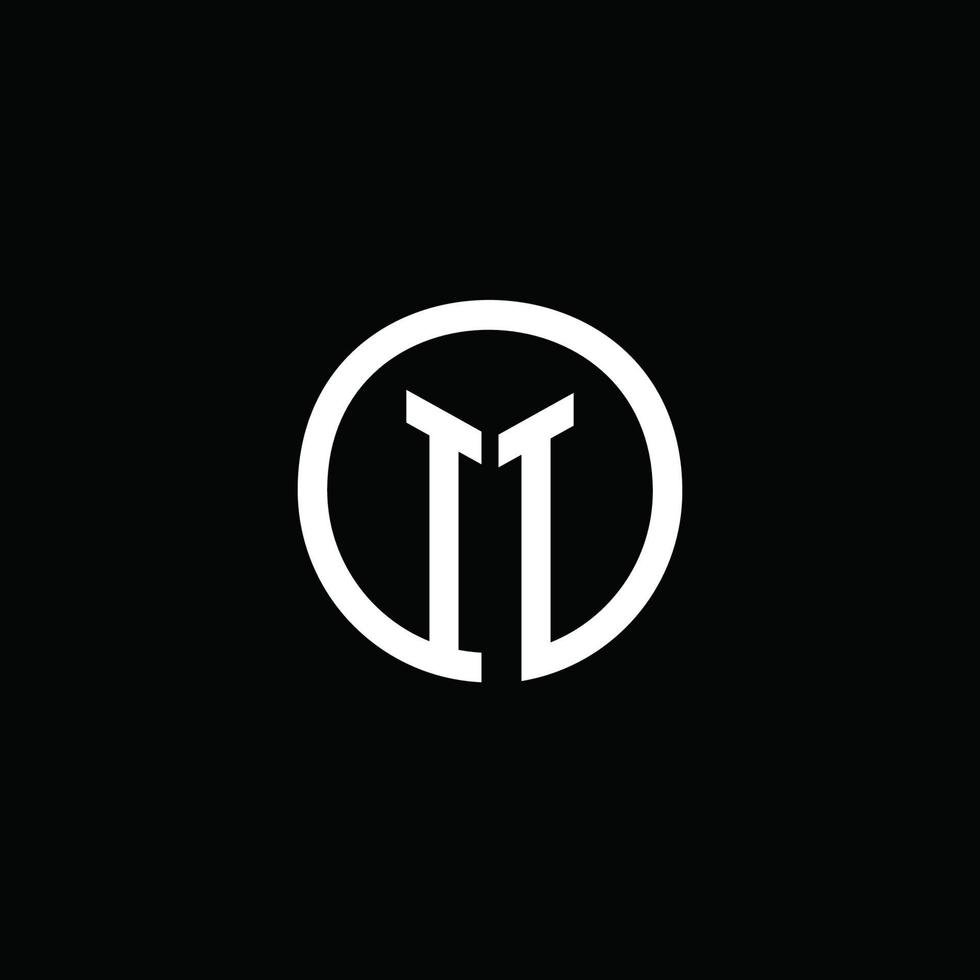 il monogramme logo isolé avec un cercle tournant vecteur