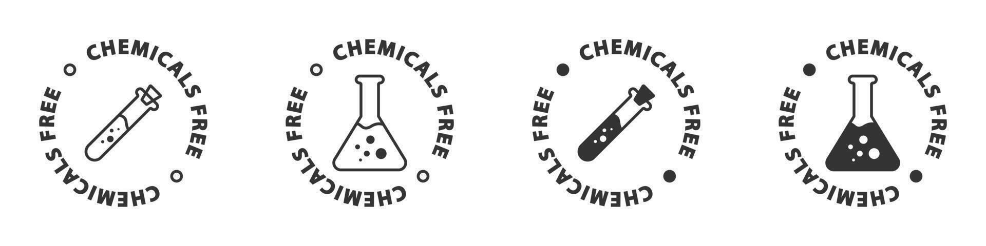 chimique gratuit Icônes ensemble. vecteur illustration.