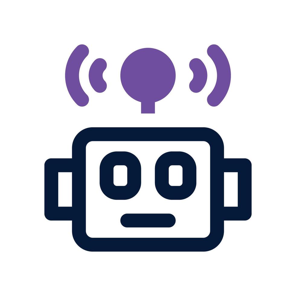 robot icône. vecteur double Ton icône pour votre site Internet, mobile, présentation, et logo conception.