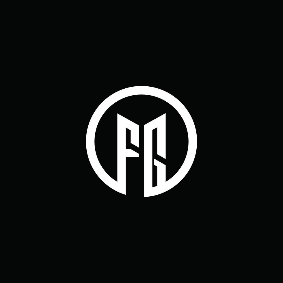 logo monogramme fg isolé avec un cercle tournant vecteur