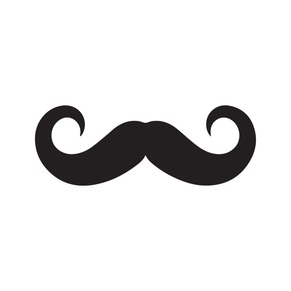 moustache noir icône isolé sur blanc background.vector illustration conception. vecteur