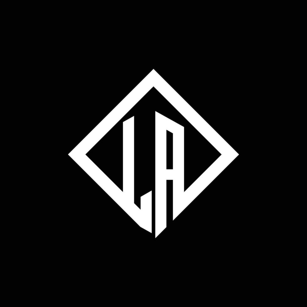 monogramme du logo avec modèle de conception de style rotation carrée vecteur