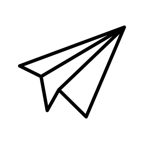 Illustration vectorielle de papier avion icône vecteur