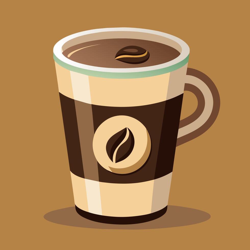 café tasse dessin animé illustration, café agresser boisson icône concept isolé vecteur
