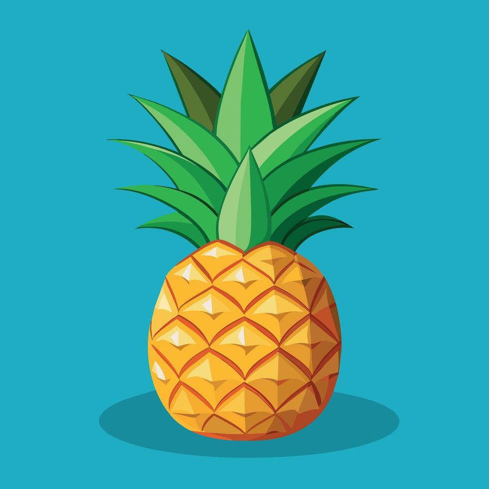 ananas coloré dessin animé vecteur illustration