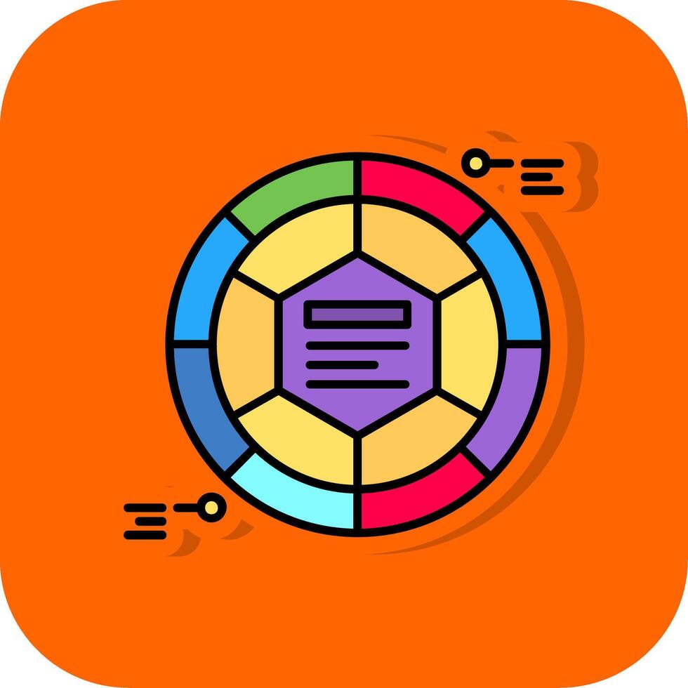 infographie éléments rempli Orange Contexte icône vecteur