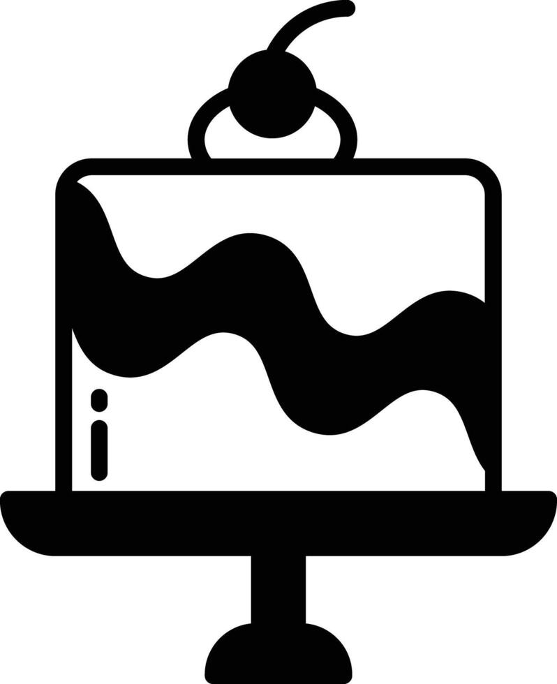 Pâtisserie glyphe et ligne vecteur illustration