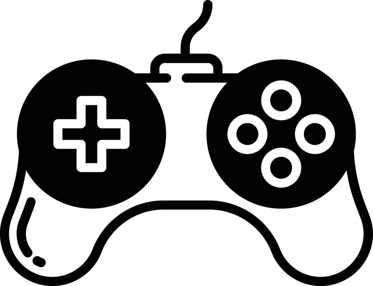 manette glyphe et ligne vecteur illustration