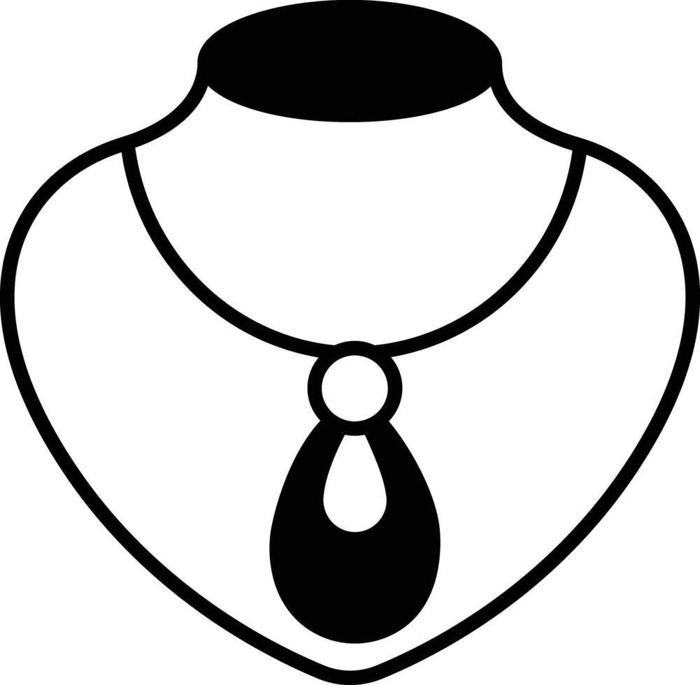 Collier glyphe et ligne vecteur illustration