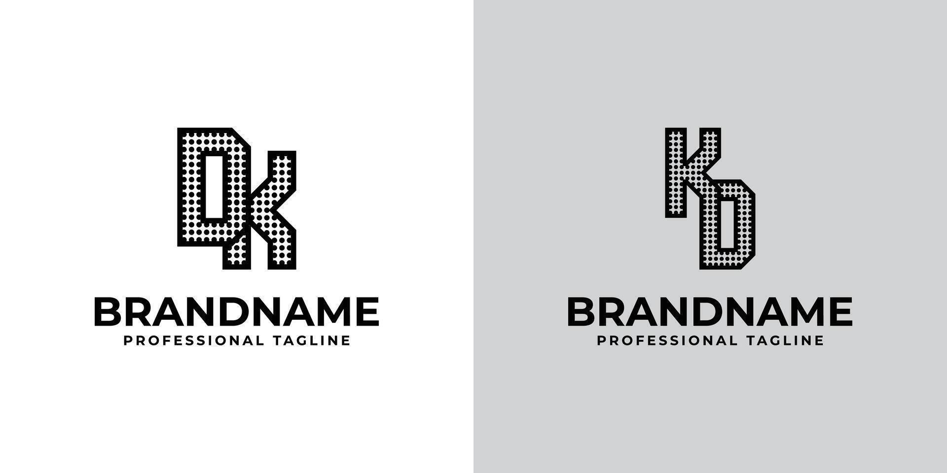 des lettres dk et kd point monogramme logo, adapté pour affaires avec dk ou kd initiales vecteur