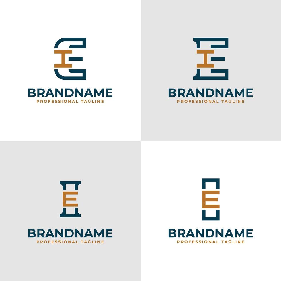 élégant des lettres ei et c'est à dire monogramme logo, adapté pour affaires avec ei ou c'est à dire initiales vecteur