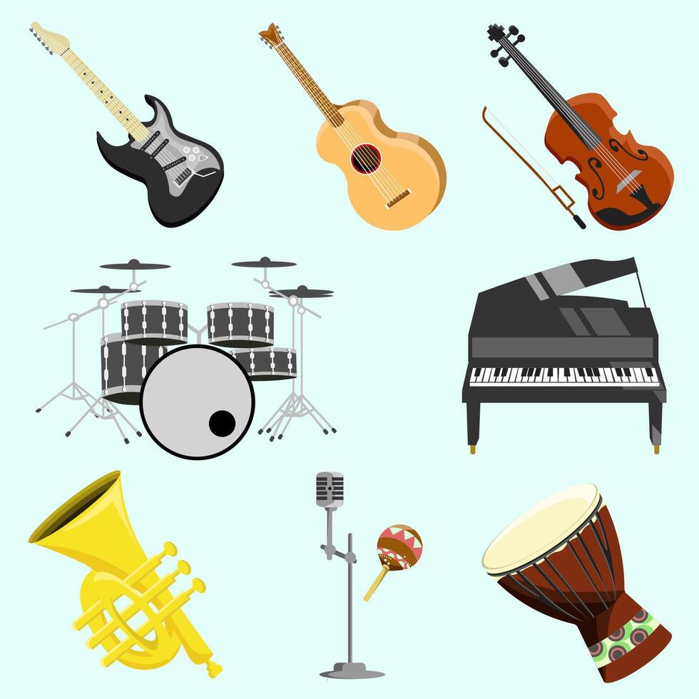 musical instrument pack vecteur