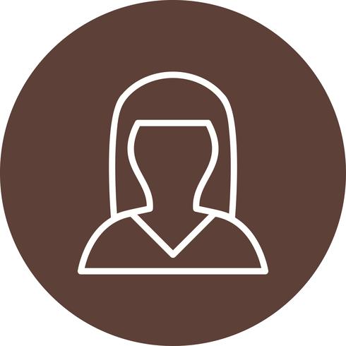 Avatar féminin icône illustration vectorielle vecteur
