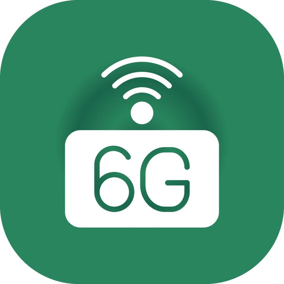 6g réseau Créatif icône conception vecteur