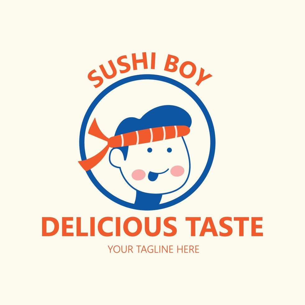 Facile concept personnage nourriture logo adapté pour entreprises et magasins vecteur