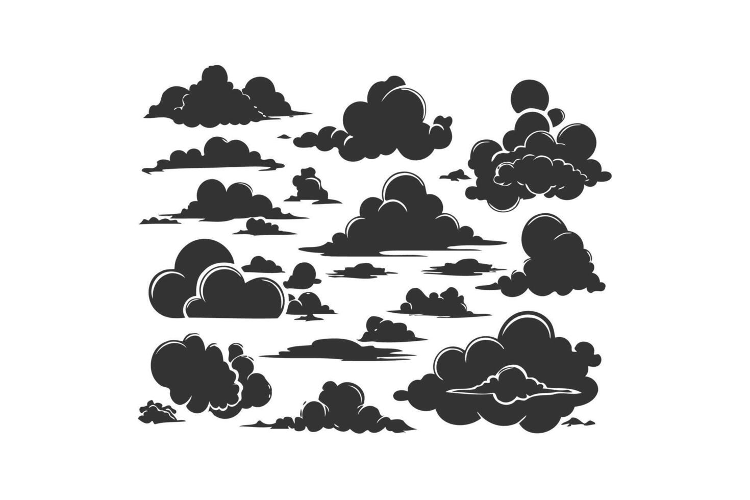 ensemble des nuages icône. vecteur illustration conception.