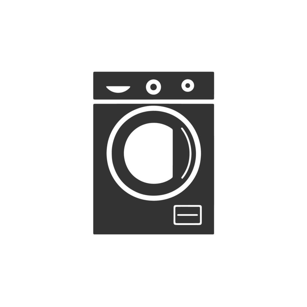 Accueil la lessive machine icône. vecteur illustration conception.