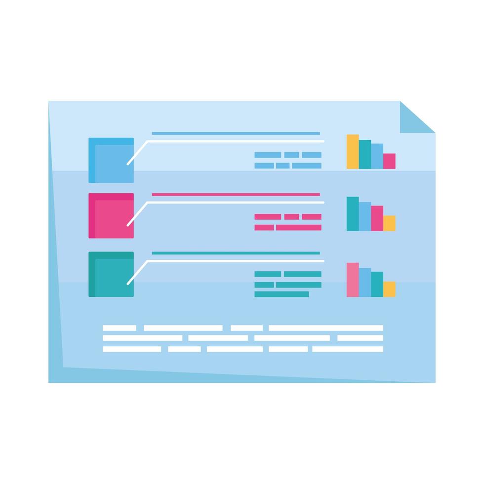 document de statistiques analytiques vecteur