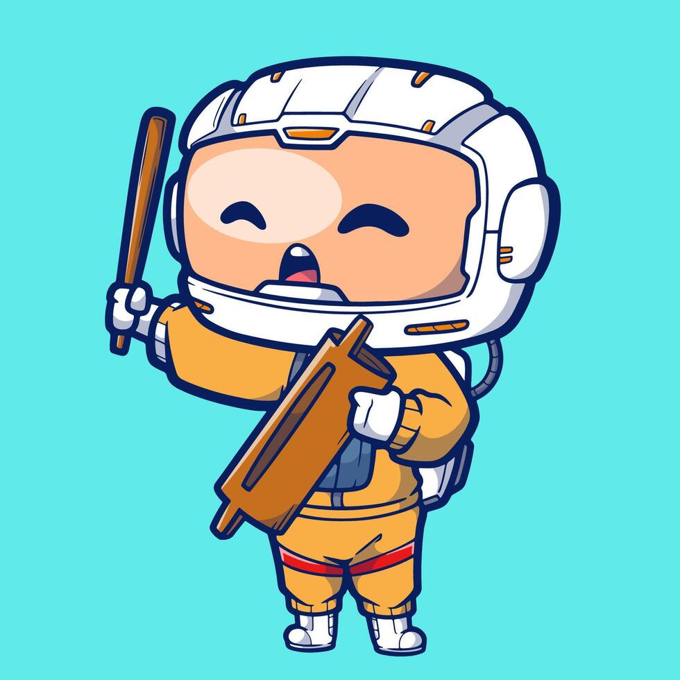 mignonne astronaute Ramadan Karim. vecteur illustration