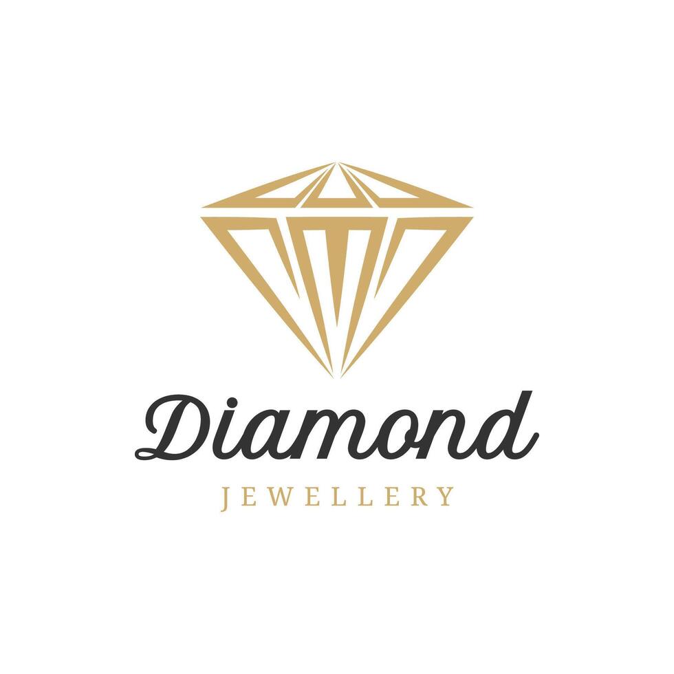diamant bijoux géométrie logo icône vecteur