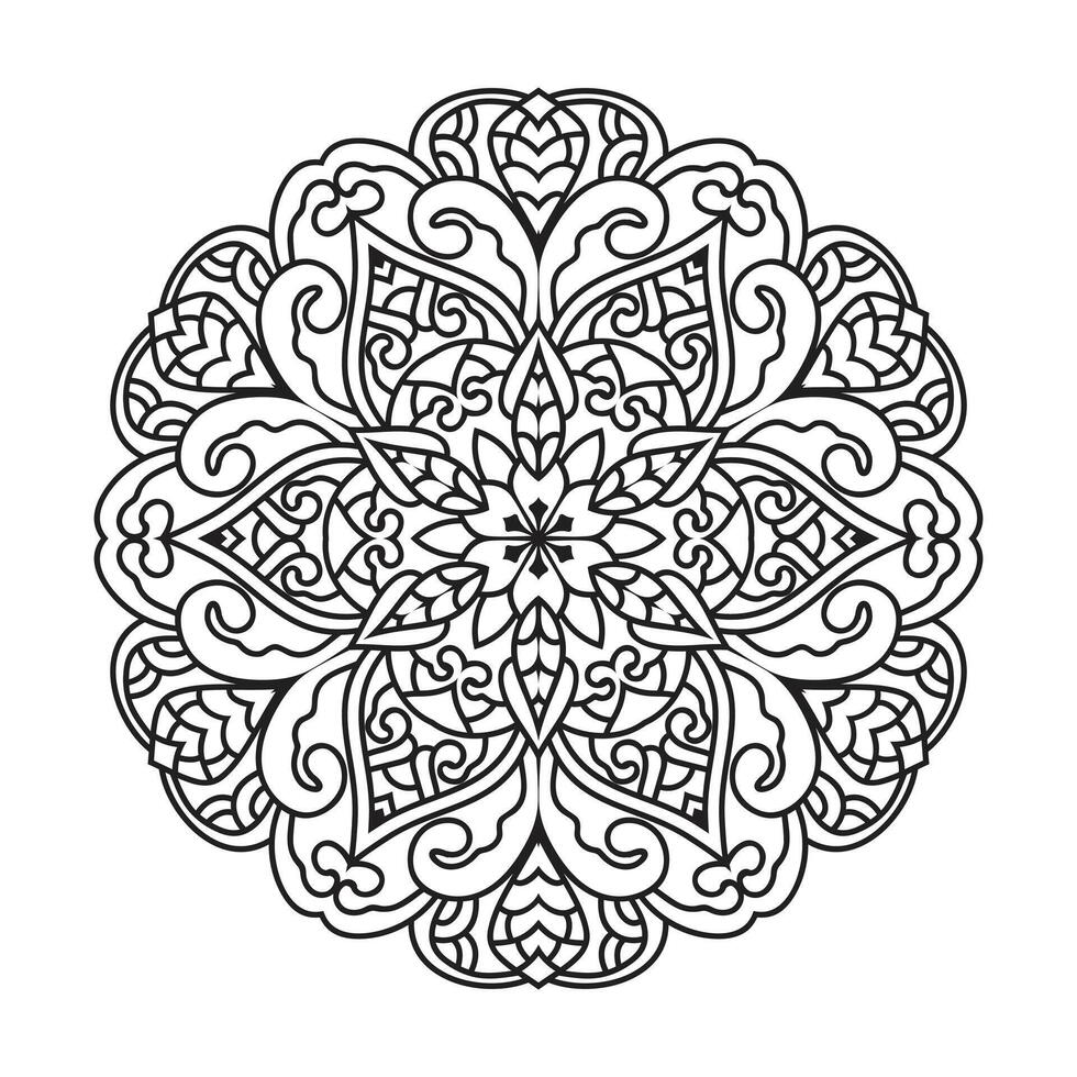 mandala pour adulte coloration livre vecteur