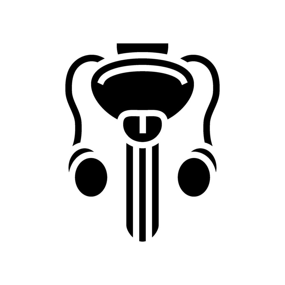 urétral rétrécissement urologie glyphe icône vecteur illustration
