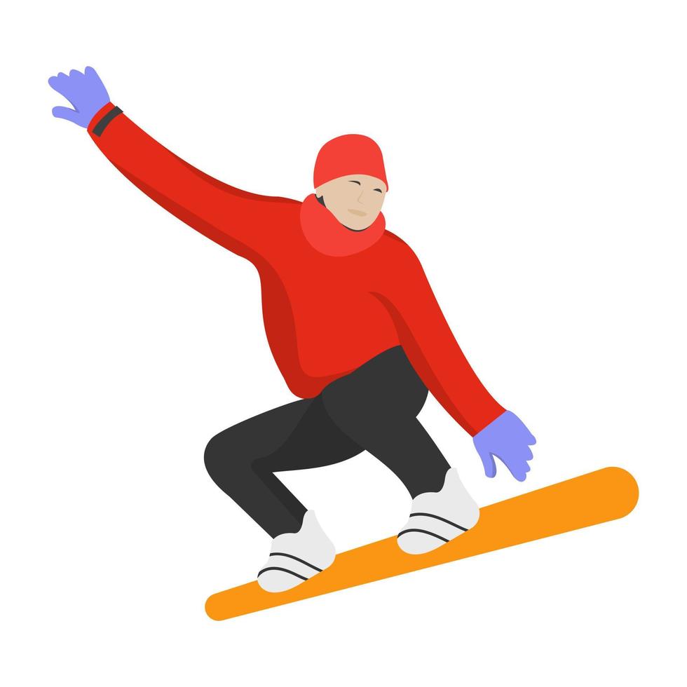 concepts de snowboard à la mode vecteur