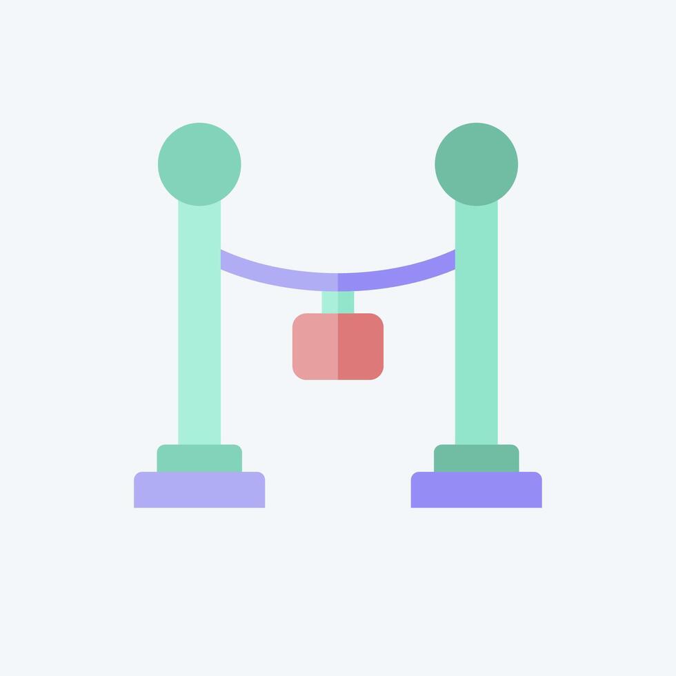 icône barrière corde. en relation à divertissement symbole. plat style. Facile conception illustration vecteur