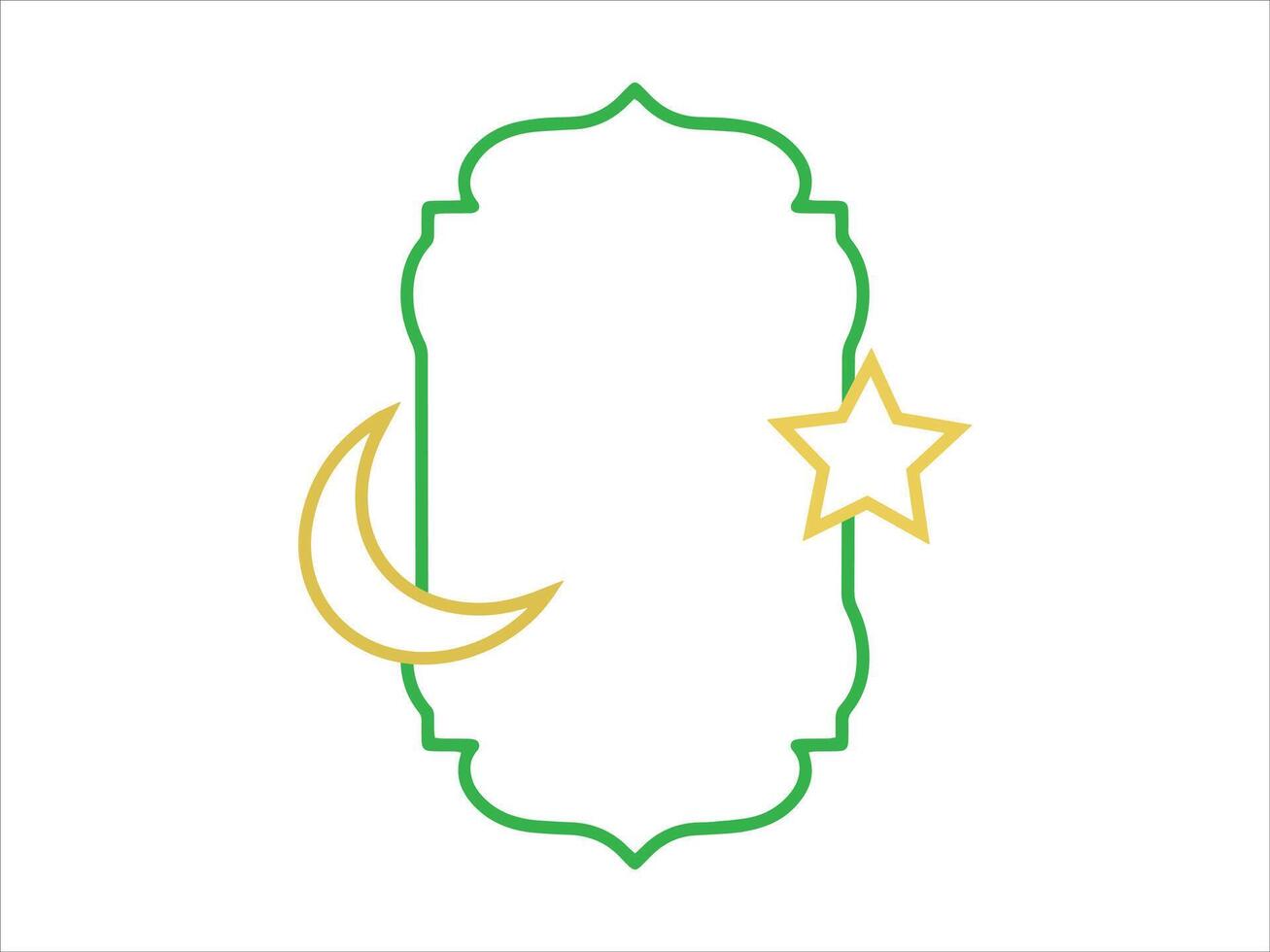 islamique étoile lune Cadre Contexte vecteur