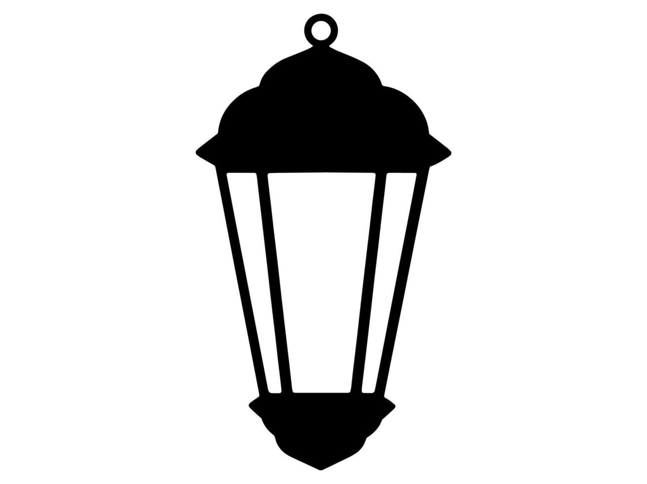 main tiré islamique lanterne illustration vecteur