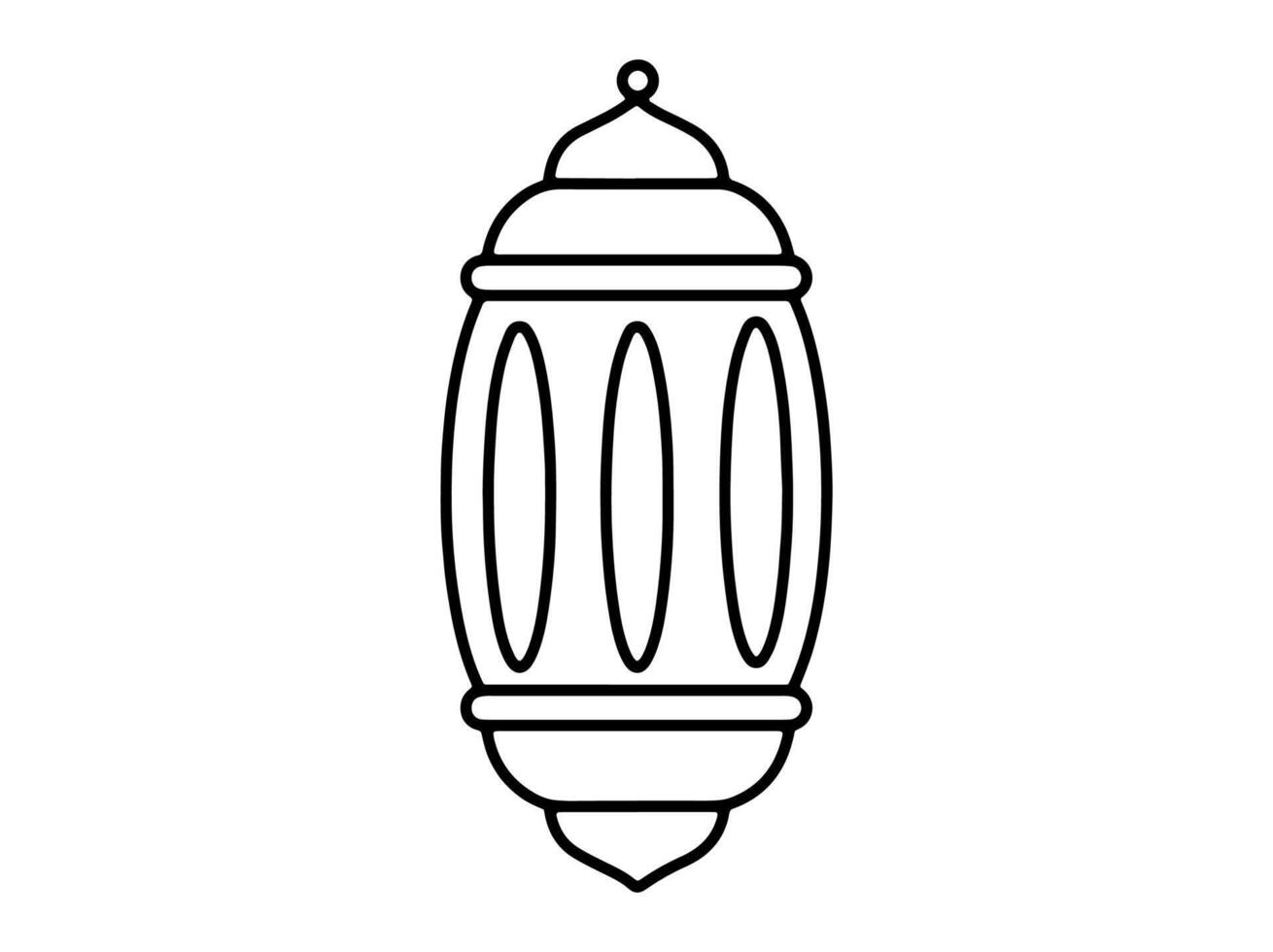 ramadhan kareem lanterne ligne art vecteur