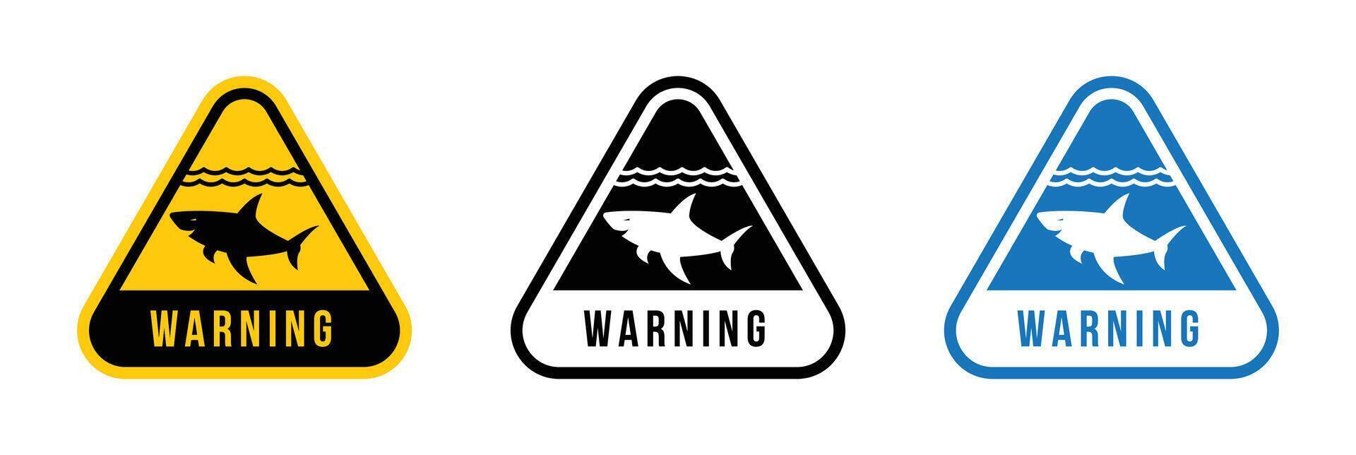 requin avertissement signe vecteur
