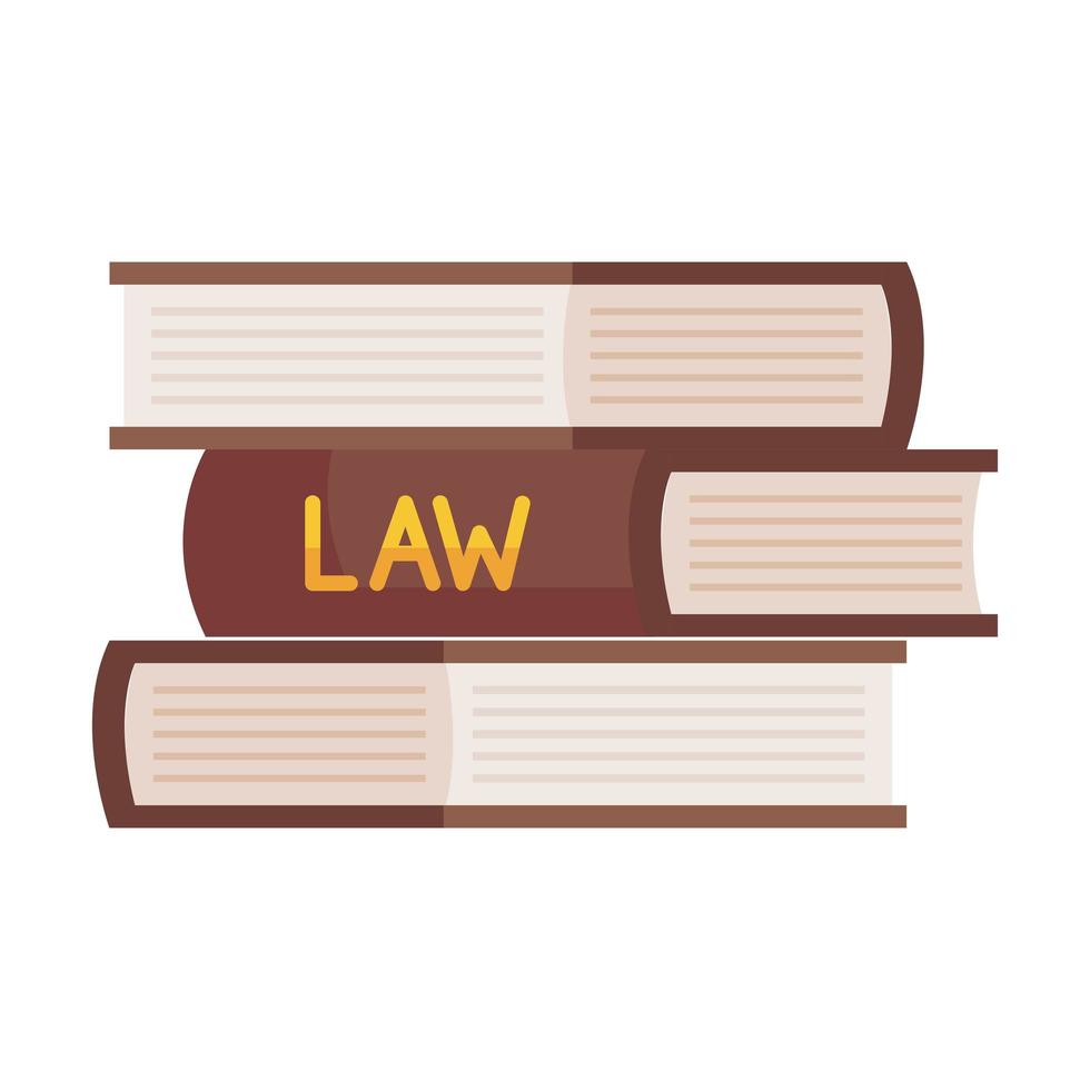 bibliothèque de livres de droit vecteur